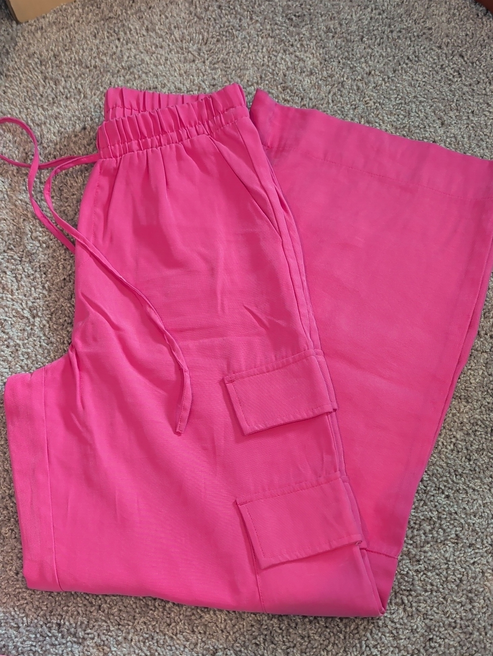 a new day Bright Pink Wide-Leg Cargo Pants
